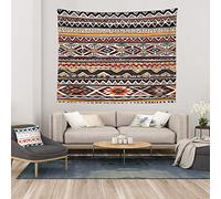 Shrahala Tribal Aztec Ethnic Wall Tapestry, Hipster Tribal Abstract African American Aztec Boho Culture Wall Hanging Large Tapestry Decorations Tablecloth Bedroom Living Room Dorm(59.1 x 82.7 Inches)