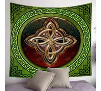 UHOMETAP Celtic Tapestry, Irish Circular Love Knot Good Fortune Tapestry Wall Hanging Wall Art Decor Bedroom Living Room Dorm Decor, 60x60 Inches GTWYUH323