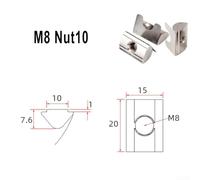Shrapnel Nuts 20pcs M8 Spring-Loaded Sliding Block for 30/40/45 Series Aluminum Profiles 8mm and 10mm Groove Compatible with Solar P(45)
