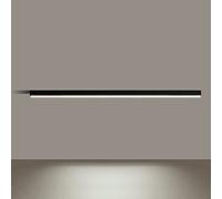 SHREALMS LED Ceiling Light Black Linear LED Ceiling Lamp Modern Minimalist Square Ceiling Long Strip Lights for Bedroom Living Room Kitchen Study Corridor (Dimmable,120cm)