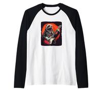 Shred It Like a Sloth for Rock Music and Guitar Lovers Raglan Baseball Tee