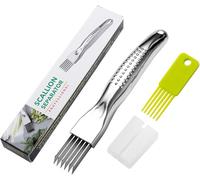 Shred Silk The Knife, Stainless Steel Chopped Green Onion Knife, Upgrade Sharp Vegetable Cutter Scallion Shredding Cutter Shred Knife, Household Multifunctional Kitchen Food Slicer Gadget (1)