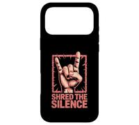 Shred The Silence Heavy Rock Guitar Music Devil's Horn Sign Case for iPhone 17 Pro Max