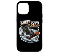 Shred Till You're Dead Skeleton Snowboarding Snowboard Quote Case for iPhone 12/12 Pro