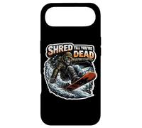 Shred Till You're Dead Skeleton Snowboarding Snowboard Quote Case for iPhone Air