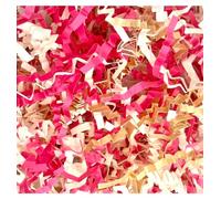 ShredAstic® Cerise Pink Ivory Gold Shredded Paper Mix Luxury Hamper Fill Mothers Day Easter (1000 grams (1 kilo))