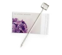 ShredAstic® Florist Message Card Funeral flowers Set - 1 large card 12.5 x 9cm / 1 clear cello self seal bag weatherproof / 1 card holder cardette (ILM lilac)