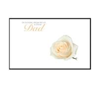 ShredAstic Florist Message cards Dad large 12.5 x 9cm Funeral Memorial - Clear cello self seal bag (3. In Loving Memory of a Dear Dad, 1 Single Card / 1 Cello bag)