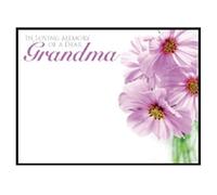 ShredAstic Florist Message cards Gran Nan Grandma Nana Nanny large 12.5 x 9cm Funeral Memorial - Clear cello self seal bag (3. In Loving Memory of a Dear Grandma, 6 cards / 6 cello bags)