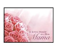 ShredAstic Florist Message cards Mum, Mother, Mama, Mom, Mam large 12.5 x 9cm Funeral Memorial - Clear cello self seal bag (7. In Loving Memory of a Dear Mama, 3 cards / 3 cello bags)