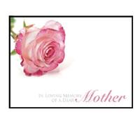 ShredAstic Florist Message cards Mum, Mother, Mama, Mom, Mam large 12.5 x 9cm Funeral Memorial - Clear cello self seal bag (6. In Loving Memory of a Dear Mother, 3 cards / 3 cello bags)