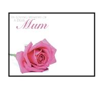 ShredAstic Florist Message cards Mum, Mother, Mama, Mom, Mam large 12.5 x 9cm Funeral Memorial - Clear cello self seal bag (4. In Loving Memory of a Dear Mum, 1 single card / 1 cello bag)