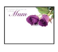 ShredAstic Florist Message cards Mum, Mother, Mama, Mom, Mam large 12.5 x 9cm Funeral Memorial - Clear cello self seal bag (5. In Loving Memory of a Dear Mum, 1 single card / 1 cello bag)