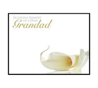 ShredAstic Funeral cards large 12.5 x 9cm Memorial - cello bag (10. In Loving Memory of a Dear Grandad, 1 Single card / 1 cello bag)