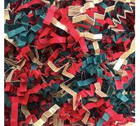 ShredAstic® Gold Red Green Shredded Paper Mix or ZigZag Crinkle Cut Hamper Gift Packaging (250 grams ZigZag Mix)