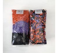 ShredAstic® Orange Lilac Black Shredded Paper Stacked or Zigzag (50 Grams Zigzag Mix)