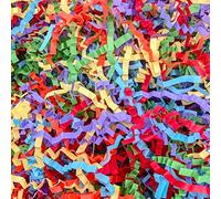ShredAstic® Party Mix Zig Zag Crinkle Cut Shredded Paper Gift Packaging Baskets Hampers (500 grams)