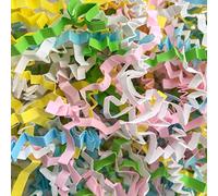 ShredAstic ® Shredded Paper Zig Zag Crinkle Cut Paper Mix Yellow Green White Pink Blue Easter gifts baskets hampers crafts (20 grams)