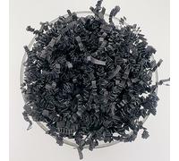 ShredAstic® SHREDDED PAPER ZIGZAG CRINKLE CUT / 3 metres curling ribbon Gift Packaging Baskets Hampers (50 grams, Black)