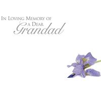 ShredAstic Small Florist Funeral Memorial Message cards 6 x 9 cm with weatherproof Cello bag (8. In Loving Memory of a Dear Grandad, 5 cards / 5 cello bags)