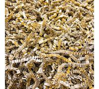 ShredCo 2KG Natural Kraft Shredded Paper Shred Zigzag/Crinkle Cut for Gift Box/Hamper Fill 3-4mm Wide Cut (2KG)