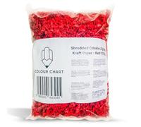 Shredded Crinkle ZigZag Kraft Paper, 200g, Red, for Gift Box and Hamper Filling