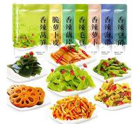 Shredded kelp,dried radish,spicy snacks,sour beans,mixed flavors,crispy pickles, instant snacks,vegetables,Chinese delicious snacks,snack food,Pickles,spicy dishes,mixed noodles (Mix 20 packs)