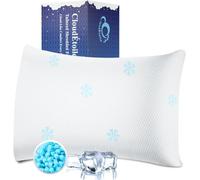 Shredded Memory Foam Pillow Adjustable Cooling Side Sleeper Pillow for Neck | CloudÉtoile Cervical Pillow Memory Foam, Height-Adjustable Bed Pillows Support for Deep Sleep, CertiPUR-EU Certified, 60x40cm