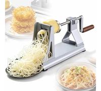 Shredded Potato Machine with 3 Blades, Comfortable Roller Handle, Anti-Slip Locking Device, Easy to Clean, Non-Slip Base for Perfect Noodle-Like Cuts