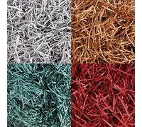 Shredded Tissue Paper,200g Xmas Glitter Gift Filling Shredded Paper,Champagne Red Green Silver Colors Packaging Hamper Basket Filling Paper for Decor