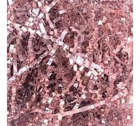 Shredded Tissue Paper, 50/100g Metallic Crinkle Cut Shredded Paper, Friendly Gift Filler(Style a/Rose Pink,100g)