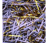Shredded Tissue Paper for Hampers 500g, Dust-Free Shredded Paper for Gift Boxes, Ideal for Gift Packaging Filler, Basket Filler, Golden Lilac