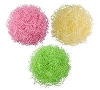 Shredded Tissue Paper,RoadLoo 300g Shredded Tissue Paper for Gift Boxes and Bags Hamper Filling Gift Basket Filler for Packaging Decoration Party Supplies Decoration 3 Colors Pink Green and Yellow
