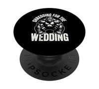 Shredding for The Wedding Funny Gorilla Groom Party Design PopSockets Adhesive PopGrip