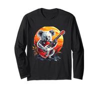 Shredding Koala with Guitar for a Wild Vibe Long Sleeve T-Shirt