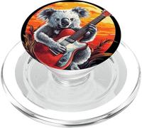 Shredding Koala with Guitar for a Wild Vibe PopSockets PopGrip for MagSafe