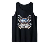 Shredding The Gnar Expert Skier Ski Lover Skiing Slang Snow Tank Top