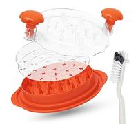 SHRED'N'GO Chicken Shredder, Meat Shredder, Chicken Breast Shredder Tool, Anti-Slip Strips, BPA free, Suitable for Pulled Pork, Beef, Chicken. Orange color., Large