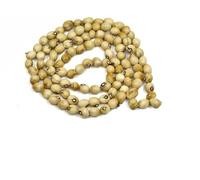 shree jinvar decor Original White Gunja Chirmi Mala with Natural Rosary Jaapmala for Meditation for Puja Articles (1)