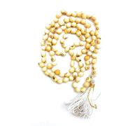 shree jinvar decor White Gunja Mala 108+1 Beads Rosary Japa Mala (1 Pcs)