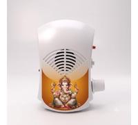 ShreejiIH 22 in 1 Mini Hindu Religious Continuous Sound Mantra Chanting Bell Spiritual Devotional Bell Plug N Play Om Gayatri Mantra/Mantra Machine/Bell with Electric LED Light (White)