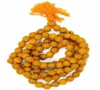 Shreejinvardecor K.Ent Presents Haldi Mala for Pooja (Astrology) (108+1 Beads) l AAA Quality.Pure And Natural.Solid Tassel.
