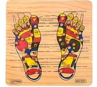 SHREESAMP 30-Point Wooden Foot Acupressure Massager Reflexology Tools Body Stress & Heel Pain Relief Pad Acupuncture Trigger Feet Point Massage Tool Stress Relief Massage Different Pressure