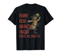 Shrek 2 Pray for Mercy from Puss in Boots T-Shirt, Men, Black, 6X-Large