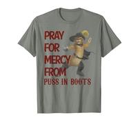 Shrek 2 Pray for Mercy from Puss in Boots T-Shirt, Men, Olive Heather, X-Large