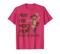 Shrek 2 Pray for Mercy from Puss in Boots T-Shirt, Men, Red Heather, Small