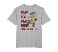 Shrek 2 Pray for Mercy from Puss in Boots T-Shirt, Men's Big and Tall, Heather Grey, 5X Tall