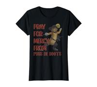 Shrek 2 Pray for Mercy from Puss in Boots T-Shirt, Women, Black, XX-Large