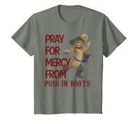 Shrek 2 Pray for Mercy from Puss in Boots T-Shirt, Youth, Olive Heather, 3T