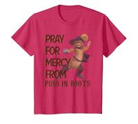 Shrek 2 Pray for Mercy from Puss in Boots T-Shirt, Youth, Red Heather, 4T